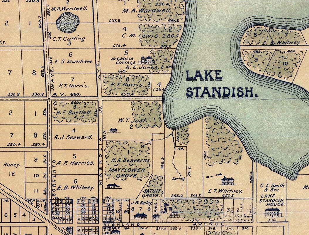 1888 Map of Plymouth Orange County Florida