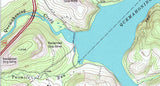 1971 Map of Quemahonig Reservoir Somerset County Pennsylvania