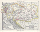 1874 Map of Austria Hungary & Galicia