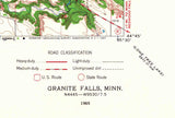 1965 Topo Map of Granite Falls Minnesota Quadrangle