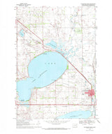 1969 Map of Lake Kampeska and Watertown South Dakota