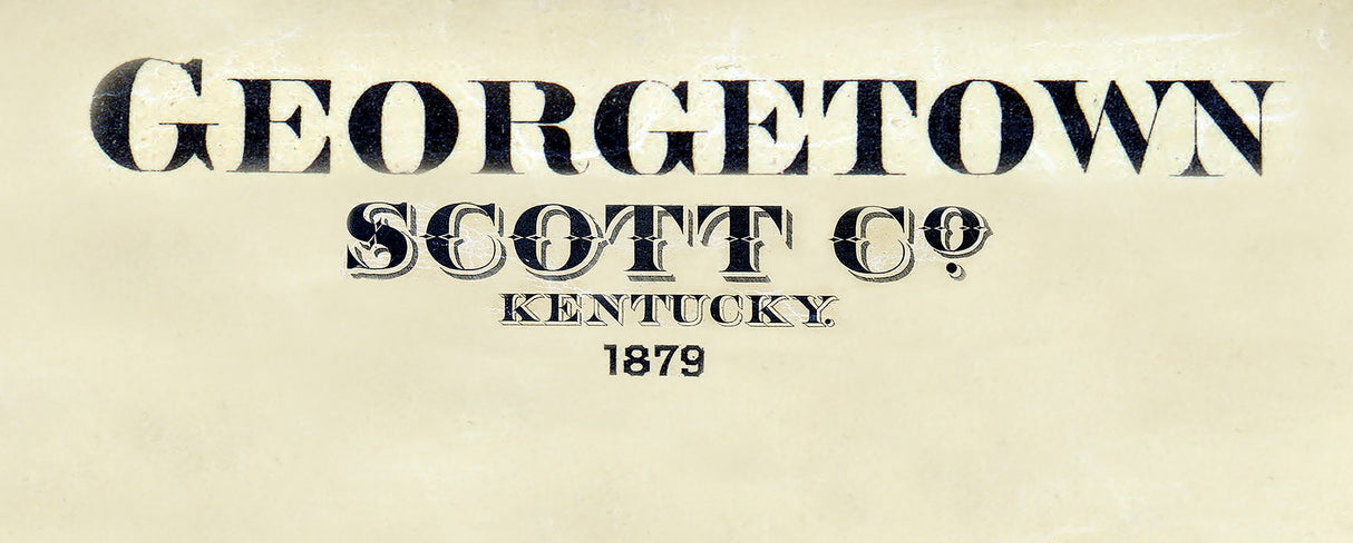1879 Map of Georgetown Scott County Kentucky
