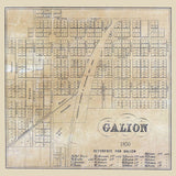 1850 Map of Galion Crawford County Ohio