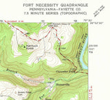 1964 Map of Deer Lake Fayette County Pennsylvania