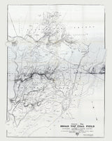 1912 Map of Broad Top Coal Field Huntingdon Bedford and Fulton County Pa