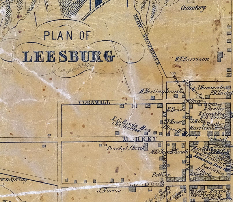 1853 Map of Loudoun County Virginia RARE