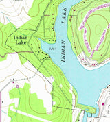 1971 Map of Indian Lake Somerset County Pennsylvania
