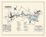 1959 Map of Berlin Lake Reservoir Stark Mahoning and Portage County Ohio