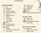 1959 Map of Berlin Lake Reservoir Stark Mahoning and Portage County Ohio