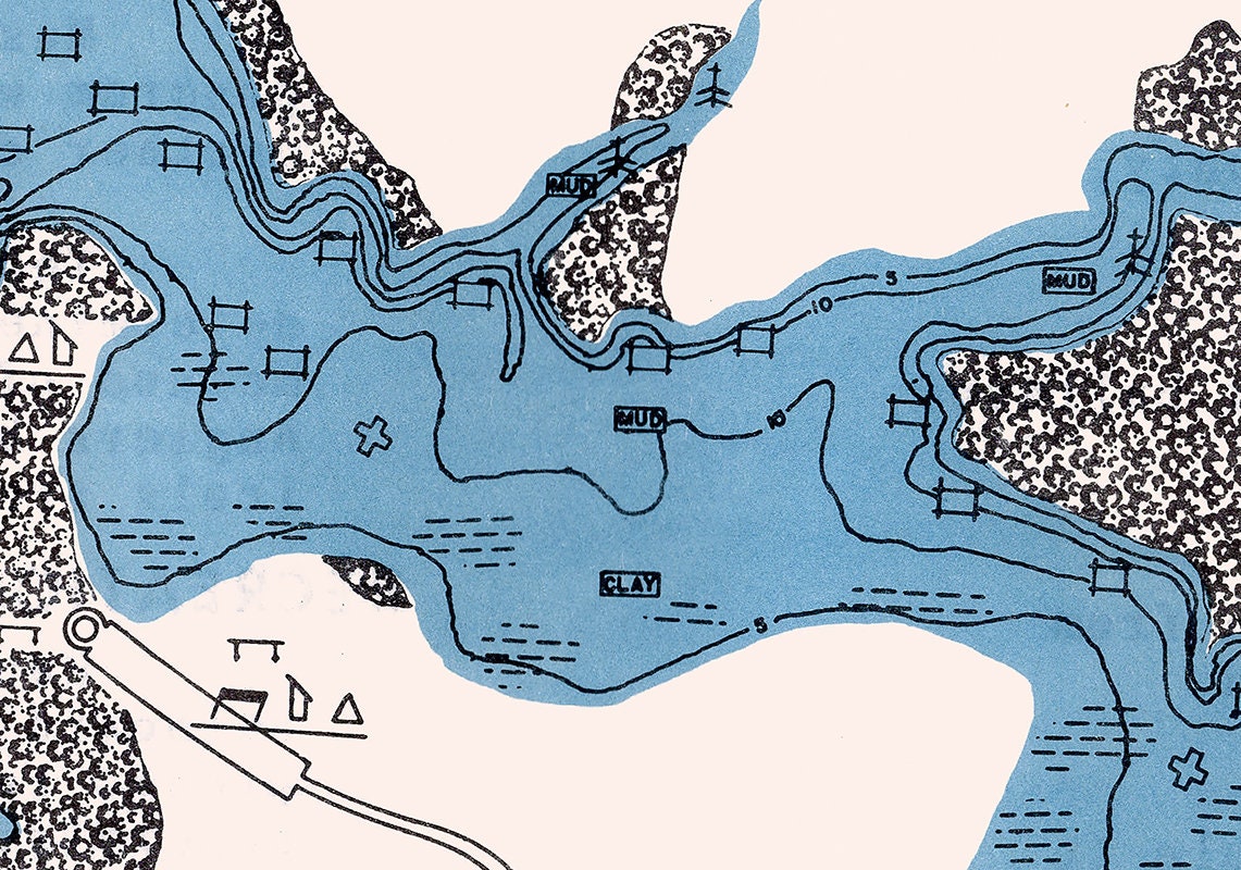 1958 Map of Findley Lake Lorain County Ohio