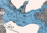 1958 Map of Findley Lake Lorain County Ohio