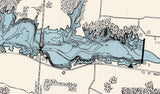 1958 Map of Hoover Reservoir Delaware and Franklin County Ohio