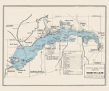 1960 Map of Buckeye Lake Fairfield Perry and Licking County Ohio