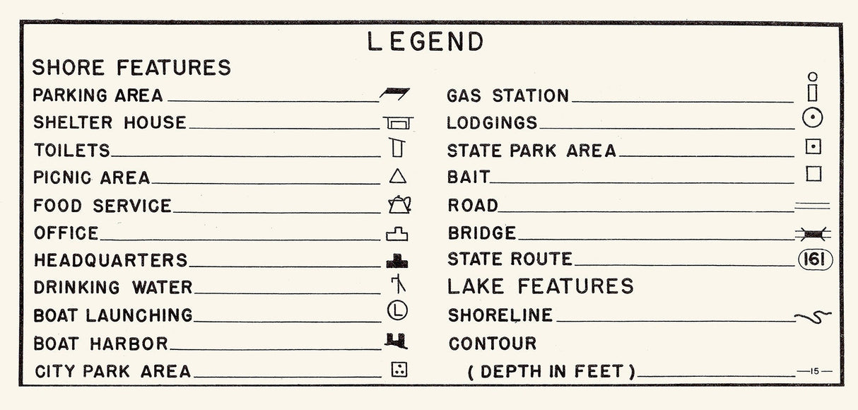 1960 Map of Griggs Reservoir Franklin County Ohio