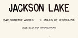 1960 Map of Jackson Lake Jackson County Ohio
