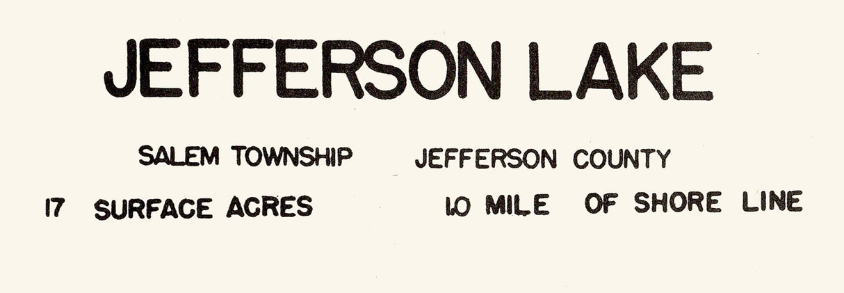1960 Map of Jefferson Lake Jefferson County Ohio