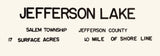 1960 Map of Jefferson Lake Jefferson County Ohio
