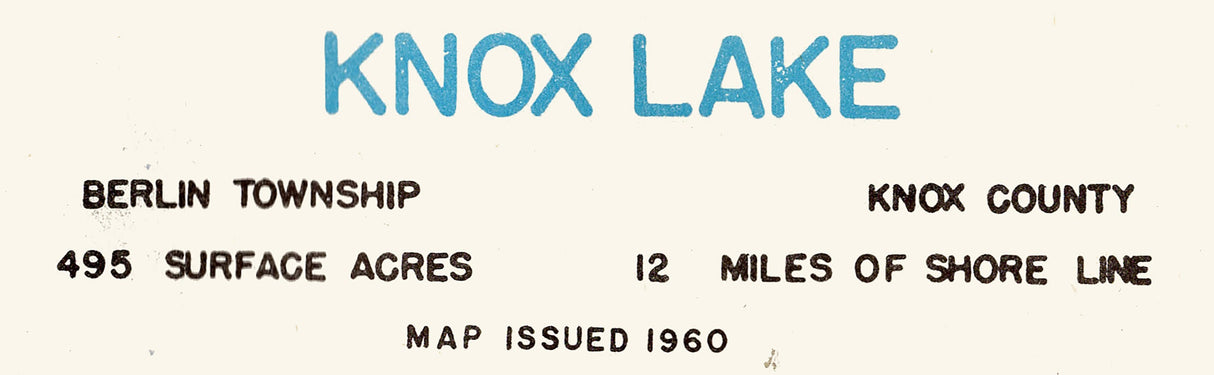 1960 Map of Knox Lake Berlin Township Knox County Ohio