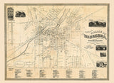 1871 Map of Waukesha Wisconsin