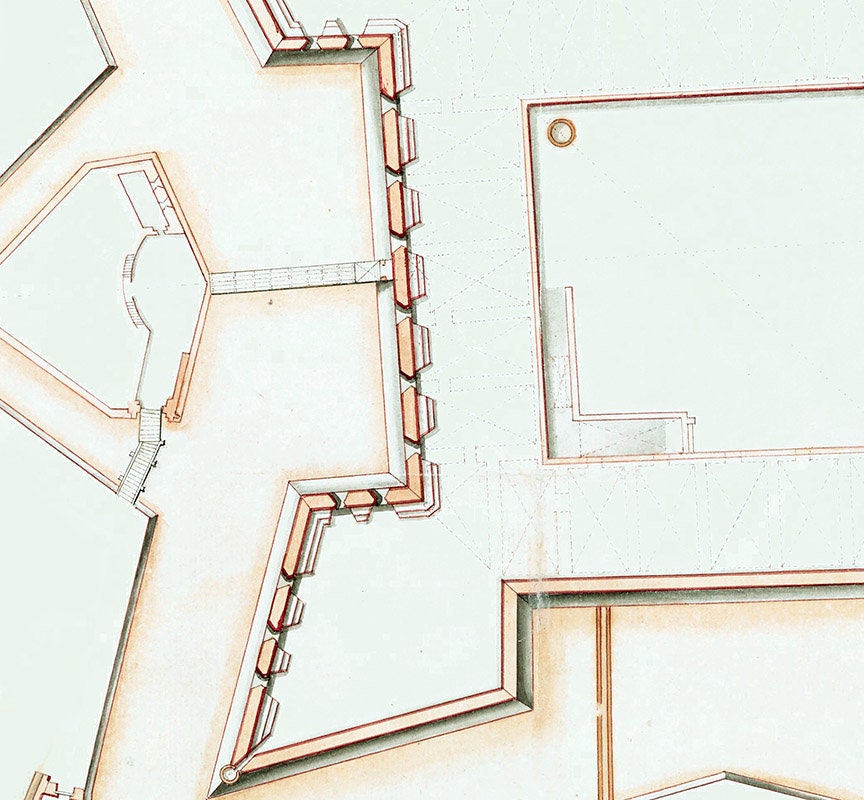 1763 Plan of the Fort at Saint Augustine Florida