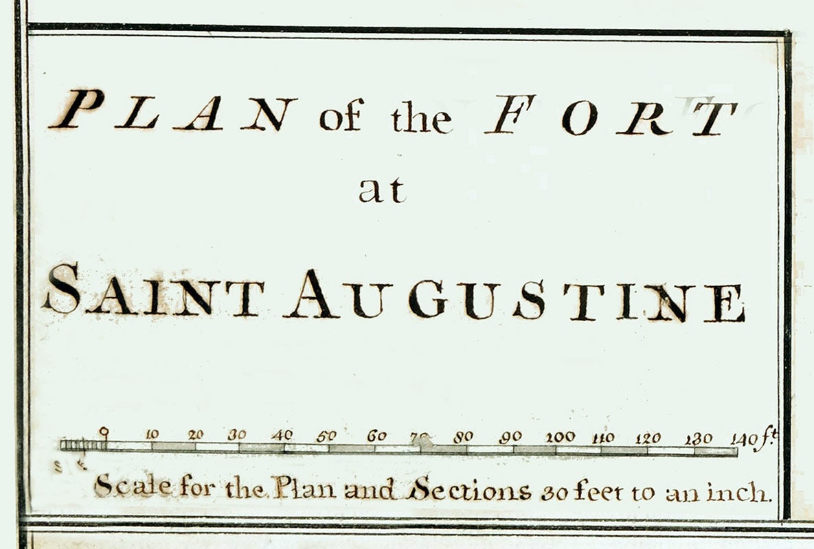 1763 Plan of the Fort at Saint Augustine Florida