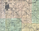 1901 Farm Line Map of Iowa County Wisconsin