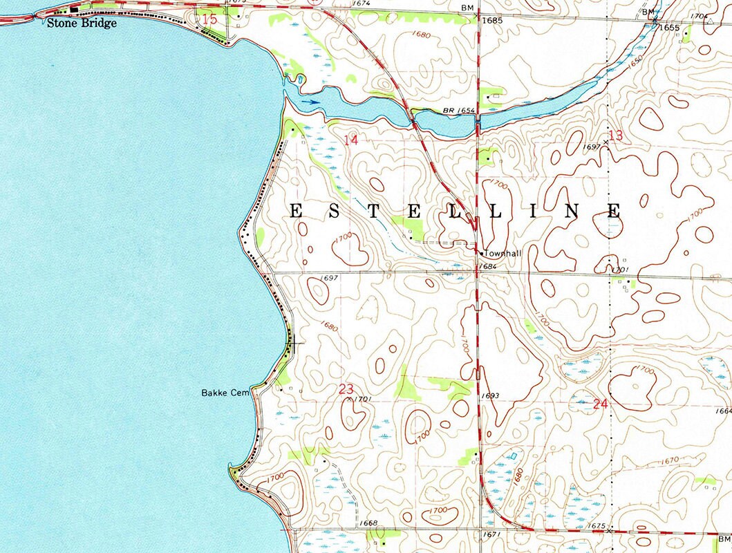 1969 Topo Map of Lake Poinsett South Dakota