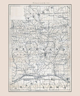 1880 Map of Richland County Wisconsin