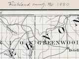 1880 Map of Richland County Wisconsin