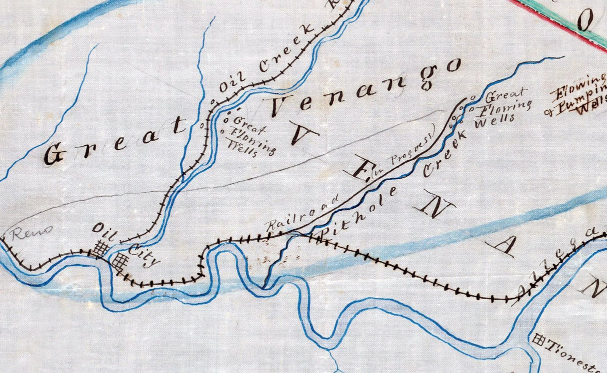 1880 Map of the Venango Oil Basin Pennsylvania