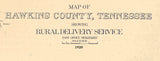 1920 Map of Hawkins County Tennessee