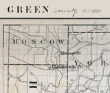 1880 Map of Green County Wisconsin