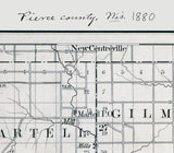 1880 Map of Pierce County Wisconsin