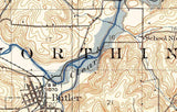 1912 Map of Knox Lake Ohio Butler Perrysville