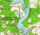 1963 Map of Jackson Lake Oak Hill Ohio