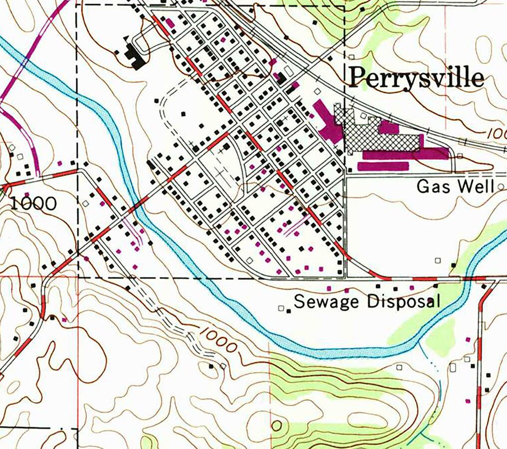 1990 Map of Pleasant Hill Lake Ohio Perrysville