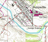 1990 Map of Pleasant Hill Lake Ohio Perrysville