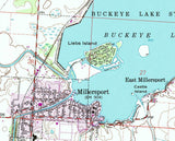 1995 Map of Buckeye Lake Ohio