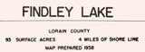 1958 Map of Findley Lake Lorain County Ohio