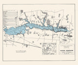 1958 Map of Hoover Reservoir Delaware and Franklin County Ohio