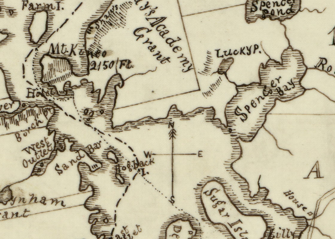 1873 Map of Moosehead Lake Maine