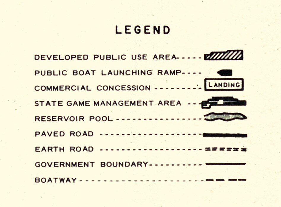 1973 Map of Lake Seminole Georgia