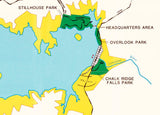 1990 Map of Stillhouse Hollow Lake Texas