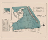 1959 Map of East Harbor Lake Erie Ottowa County Ohio