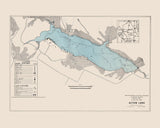 1960 Map of Acton Lake Preble and Butler County Ohio