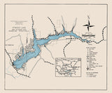 1960 Map of Atwood Lake Carroll and Tuscarawas County Ohio