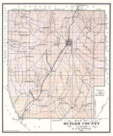 1884 Map of Butler County Alabama