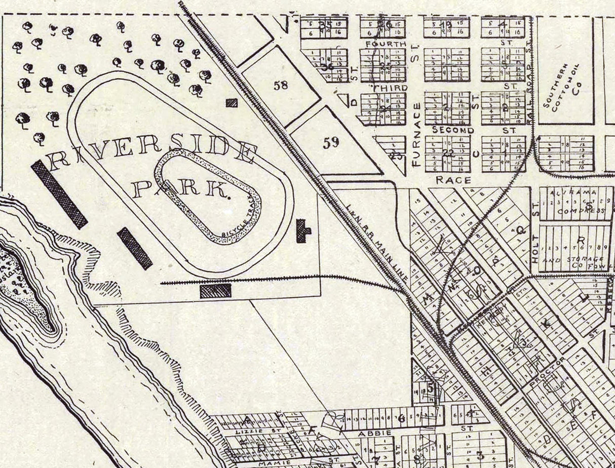 1899 Map of Montgomery Alabama