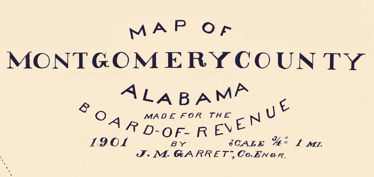 1901 Map of Montgomery County Alabama