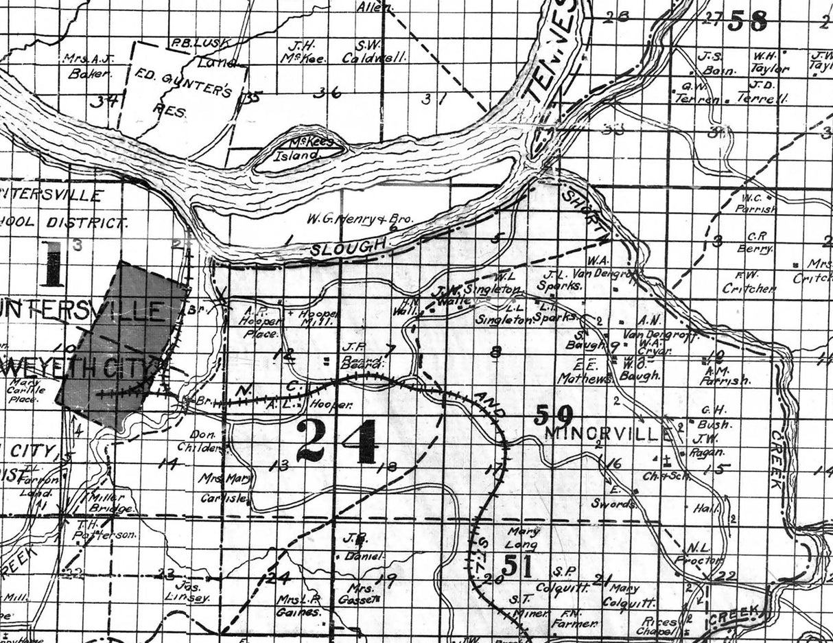 1909 Map of Marshall County Alabama